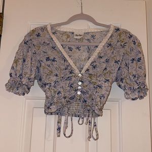 Sky to Moon Puff Sleeve Blouse